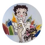 Betty Boop Glamour Betty Round Glass Wall Clock