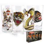 Ed Hardy Predators Highball Set of 4