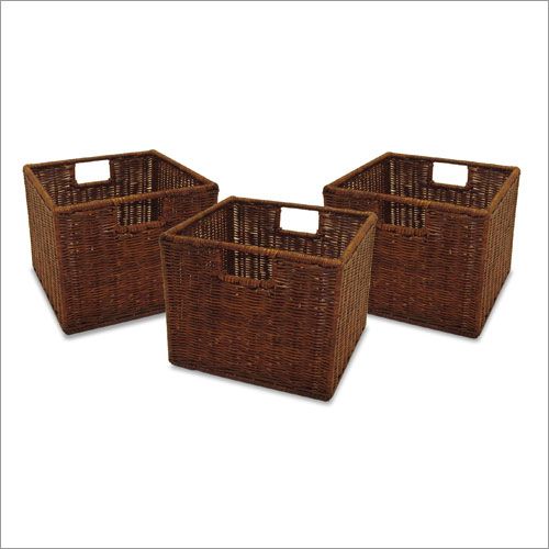 Winsome Espresso Wicker Basket Set