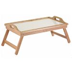 Winsome Breakfast Tray with Handle and Foldable Legs
