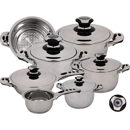 Magefesa Ecotherm Dietetic Stainless Steel 12 Piece, Cookware Set