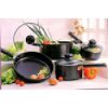 Allied 7 Piece Heavy Gauge Non-Stick Cookware Set with Glass Lids