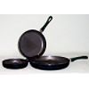 Allied 3 Piece Havy Gauge Fry Pan Set - In/Out Non-Stick Coating