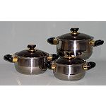 Allied 3 Piece KINOX Gold Casserole Se