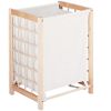WOOD FRAME LAUNDRY BASKET
