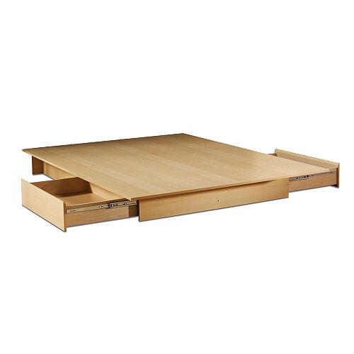 South Shore Basic Full/Queen Platform Bed - Natural Maple