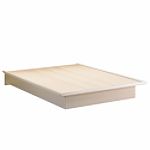 "South Shore Platform Bed, 60"", with Mouldings, Contemporary, Pure White"
