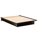 "South Shore Platform Bed, 60"", with Mouldings, Contemporary, Black Onyx"
