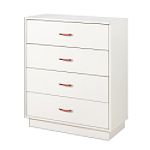 South Shore 4-Drawer Chest, Logik, Contemporary, Pure white
