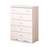 South Shore 5-drawer chest, Crystal Collection, Country, Pure White

