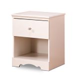 South Shore Night Table, Crystal Collection, Country, Pure White
