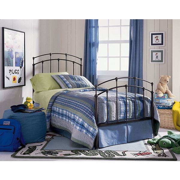 Fenton Twin Bed with Frame - Black Walnut
