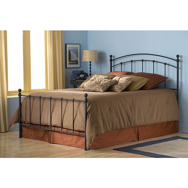 Sanford Queen Bed with Frame - Matte Black