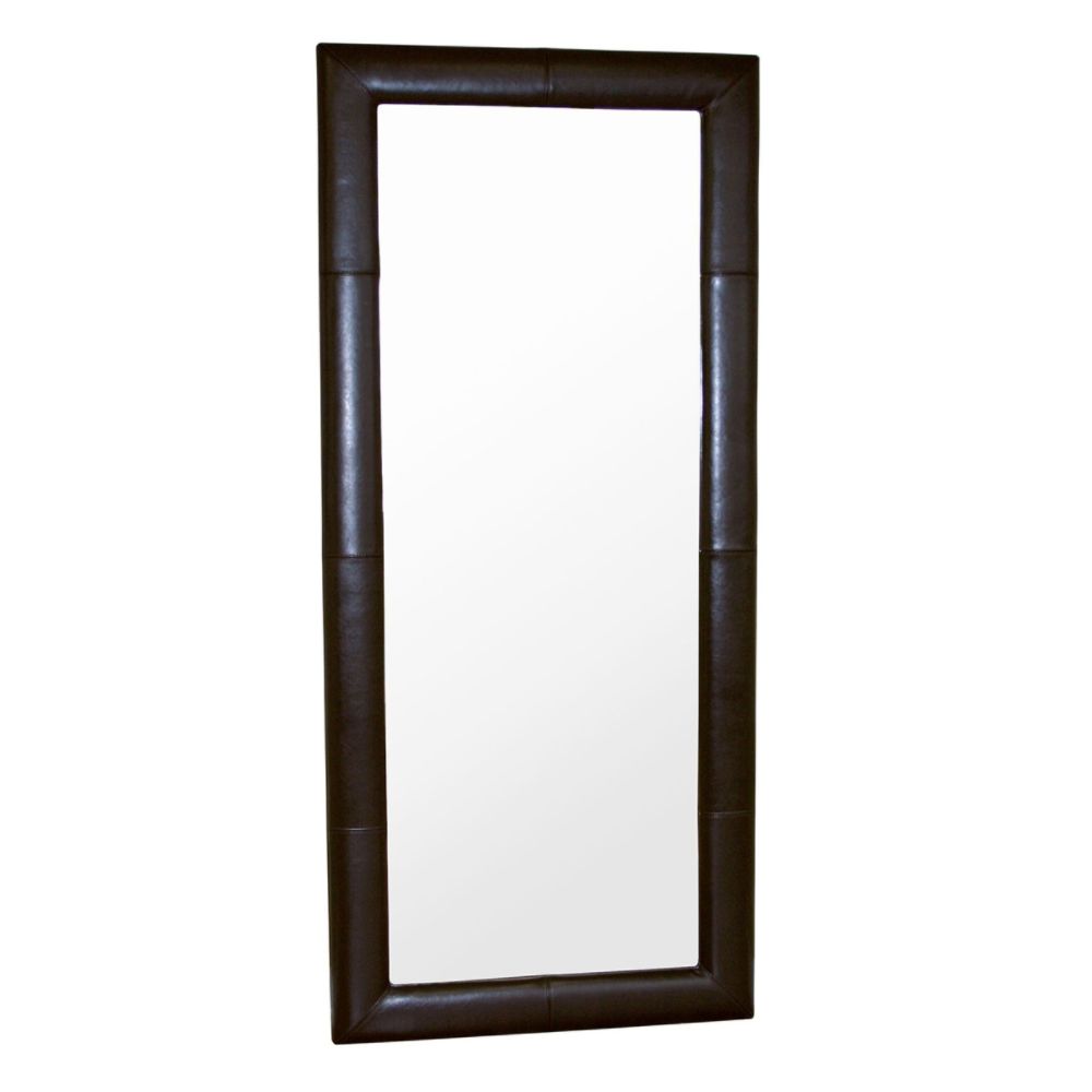 Baxton Studio Sienna Leather Frame Floor Mirror