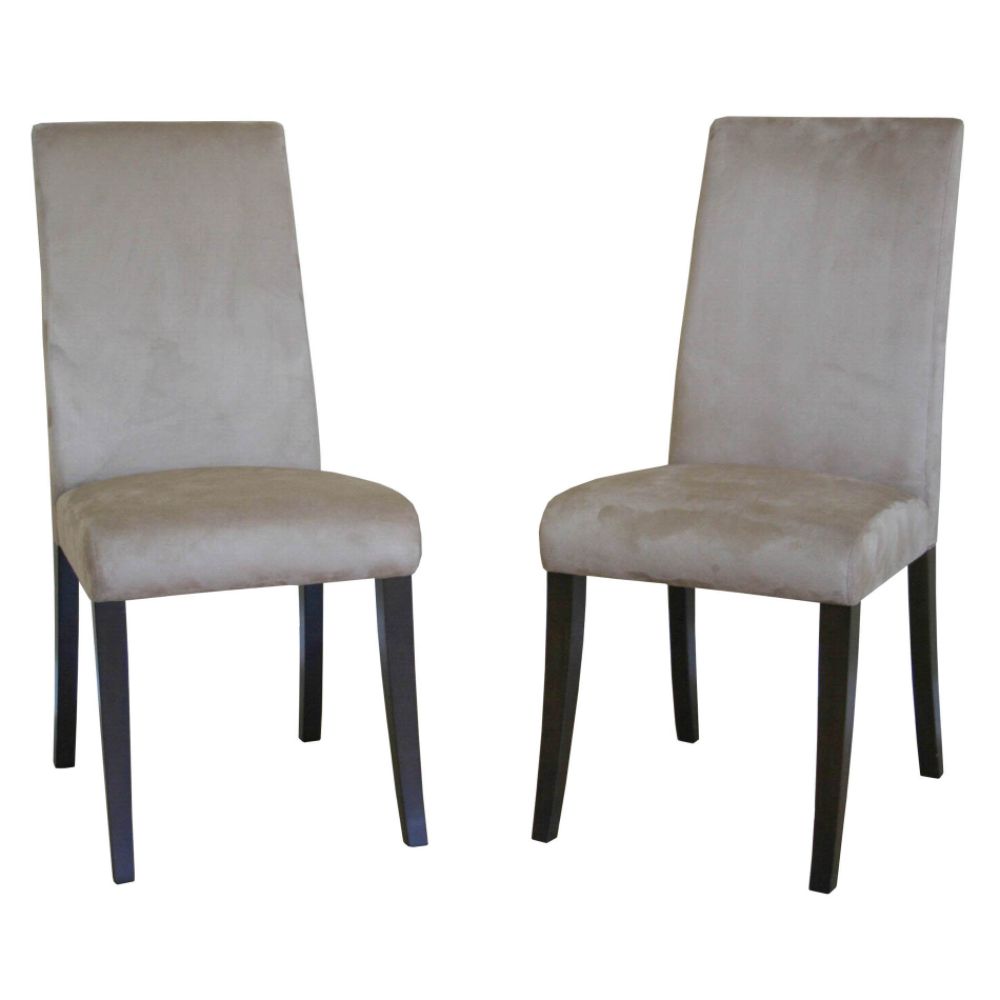 Baxton Studio Gerda Tan Microfiber Dining Chairs Set of 2