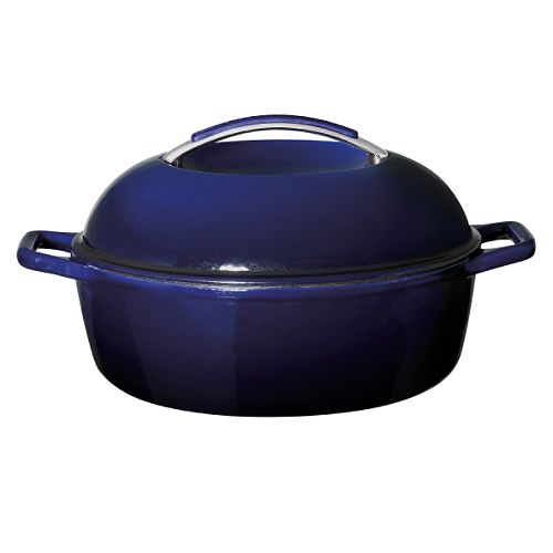 Kitchen Aid Cast Iron 12" Chicken Fryer - Blue