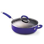 "Rachael Ray Porcelain Enamel Cookware 12"" Covered Deep Saute - Blu"
