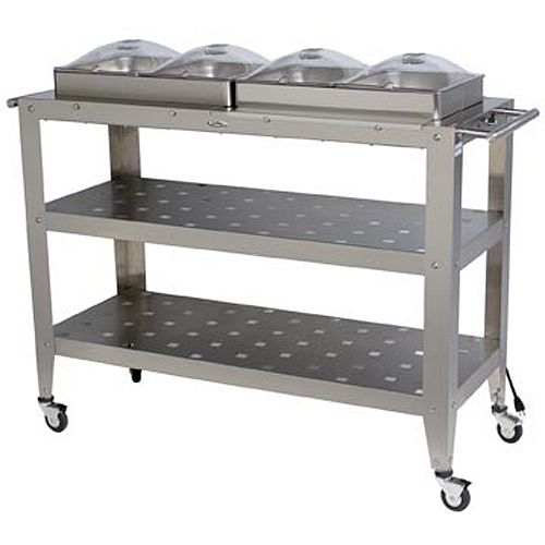 Broilking Grand Size Mobile Buffet Warming Cart - WBC-4SP Best Price