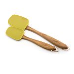 "Paula Deen 2-Piece Silicone Spoonula Set, 10"" & 13"" (Green)"
