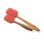 "Paula Deen 2-Piece Silicone Spoonula Set, 10"" & 13"" (Red)"
