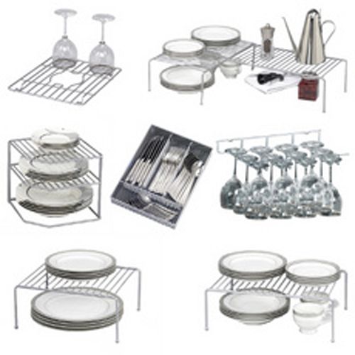 Grayline Housewares 9pc Kitchen/Household Organizer Set (Platinum)