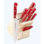 Mundial 5100 Series Red Fully Forged Cutlery 10 Piece Block Set by Mundial USA