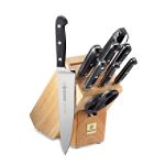 Mundial 5100 Series Black Fully Forged Cutlery 10 Piece Block Set