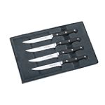 "Mundial 5100 Series Black Fully Forged Cutlery 4 Piece 4"" Steak Knife Set - Serrated E"
