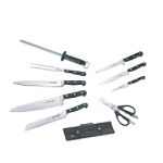 Mundial 5100 Series Black Fully Forged Cutlery 10 Piece Executive Chef's Set