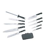 Mundial 5100 Series Black Fully Forged Cutlery 11 Piece Executive Chef's Set