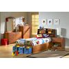 South Shore, Bookcase Headboard, Toffee Collection, Contemporary, Autumn Cherry