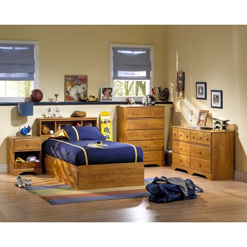 South Shore Little Treasures 25"H x 20"W x 17"D Night Stand - Country Pine Finish