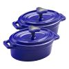 12 oz. Oval Casserole, 2 pc. Set, Blue