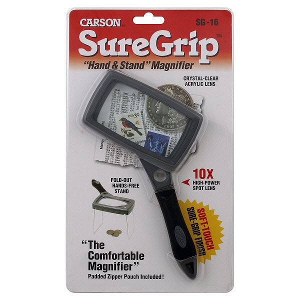 Carson Magnifier, SureGrip, Hand & Stand, 1 magnifier