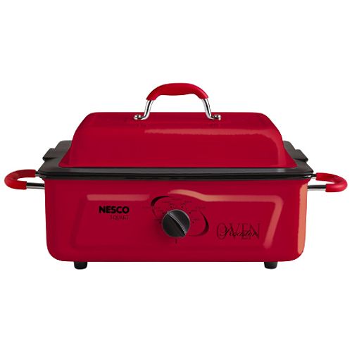 Nesco 5 Quart Roaster Oven - Red - Porcelain Cookwell - 4805-12 Best Price