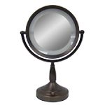 Zadro Round Dual Sided Lighted Swivel Vanity Make-Up Mirror
