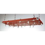 Concept Housewares Espresso Wood Rectangular Ceiling Rack