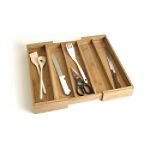 Lipper Bamboo Expandable Utensil Organizer.