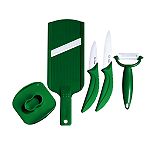 Chic Chefs Avant-Garde 5-Piece "Green" Ceramic Salad Set
