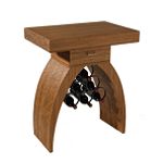 Tru Bamboo Bamboo Chopping Table with wine rack by Tru Bamboo