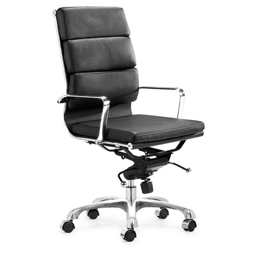 Zuo Milan High-Back Adjustable Office Chair - Black