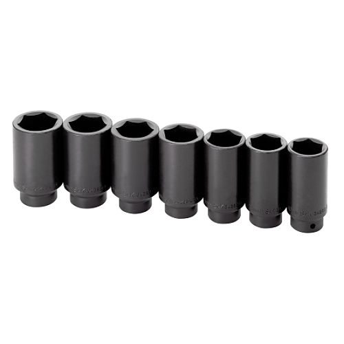 SK 7 Pc Axle Nut Deep Impact Socket Set