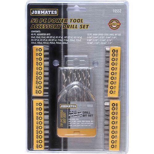 Jobmates 53 Pc. Power Tool Accessory Drill Set - 10552 Best Price