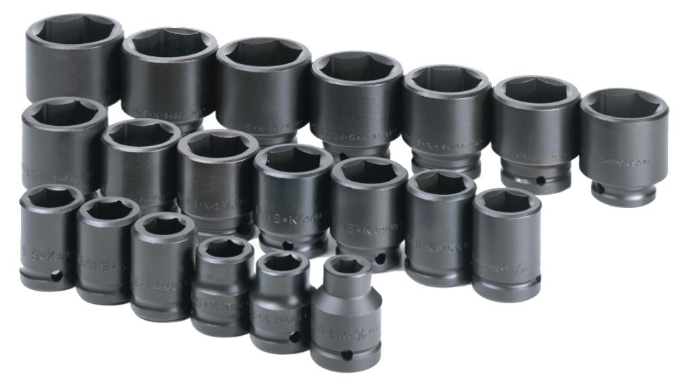 SK 20 Pc 6 Point Standard Fractional Impact Socket Set