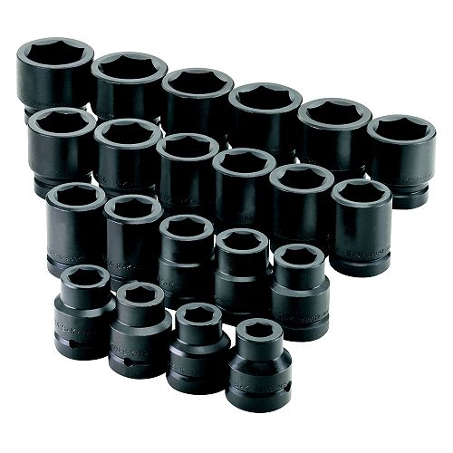 SK 21 Pc 1 in. Drive 6 pt. Standard Fractional Impact Socket Set