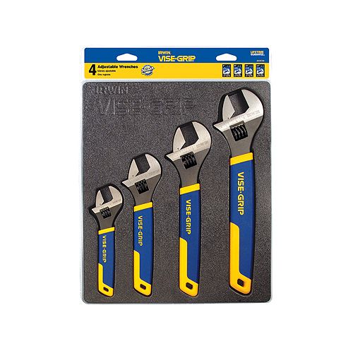 Vise Grip 4 Piece Adjustable Wrench Tray Set - VGP2078706 Best Price