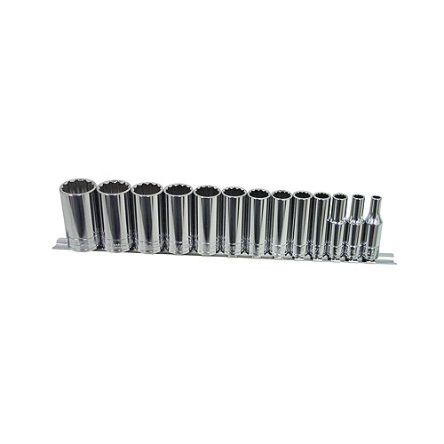 K Tool International 13 Piece 3/8 Drive 12 Point Deep SAE Socket Set - KTI22401 Best Price
