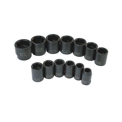 Sunex 13 Piece 1/2 Drive 6 Point Standard SAE Impact Socket Set - SUN2650 Best Price