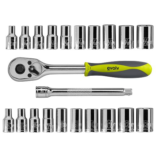 Evolv 22 pc. 1/4-in. Drive Tool Set Standard/Metric - 10034 Best Price