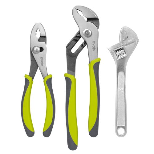 Evolv 3 pc. Pliers and Adjustable Wrench Set - 10045 Best Price